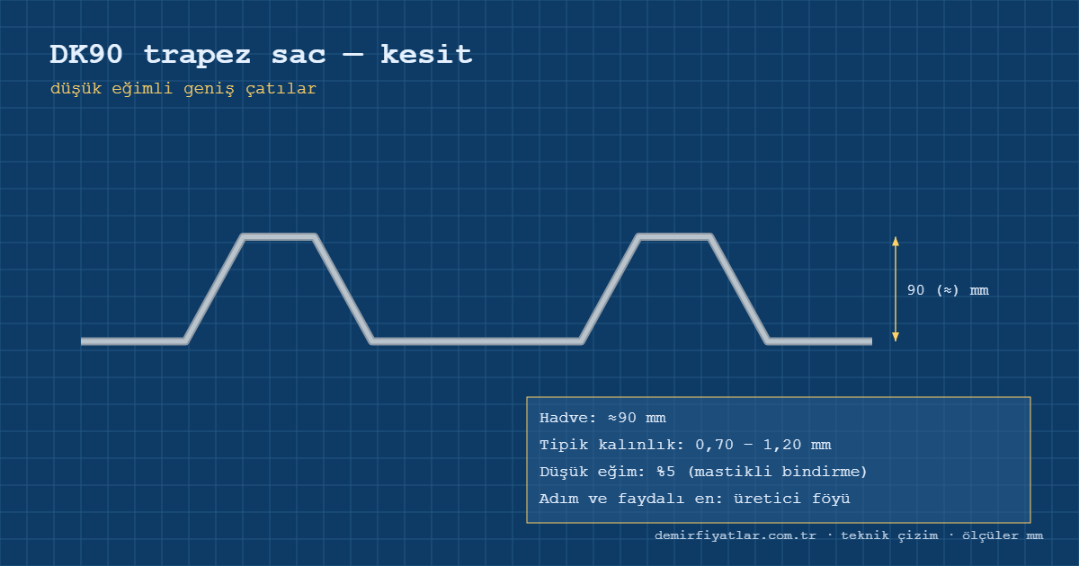 DK90 Trapez Sac stok görüntüsü