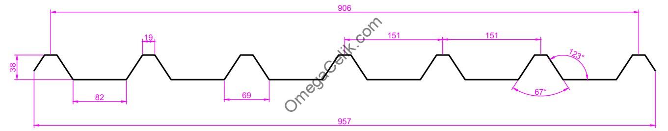 38/151 Beton Altı Trapez Sac